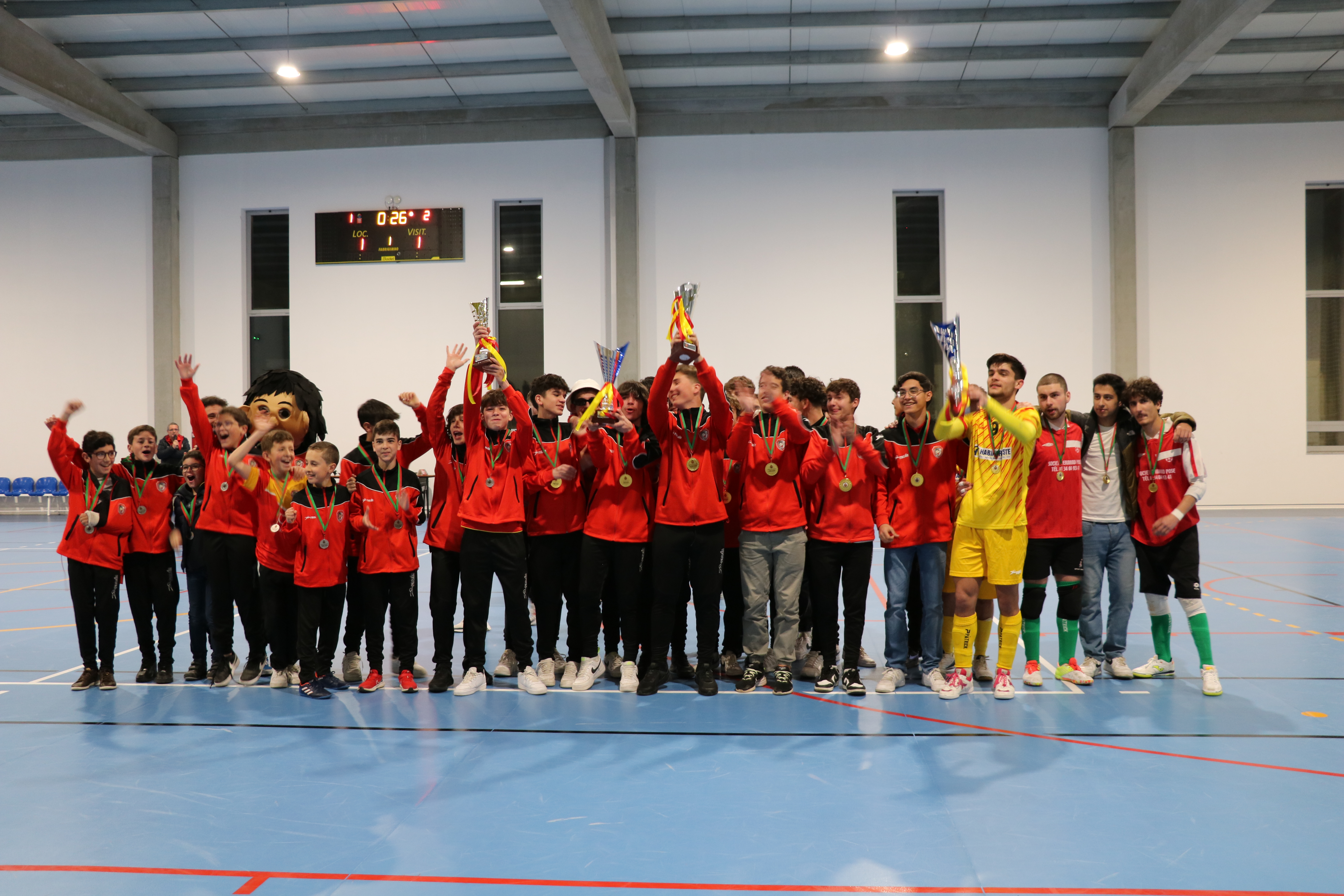 Entrega dos troféus de formação no Futsal